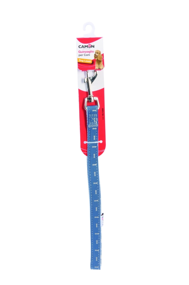 Picture of Camon Blue Leash With Reflective Bone Shaped Trimming 15X1200 Mm
