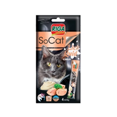 Picture of Riga SoCat Lick Quid Snack Tuna Lickable Cat Treats - 56 g - 4 Pcs