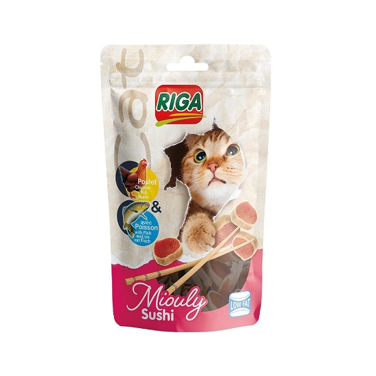 Picture of Riga Miouly Sushi Fish and Chicken Cat Treats - 100 g