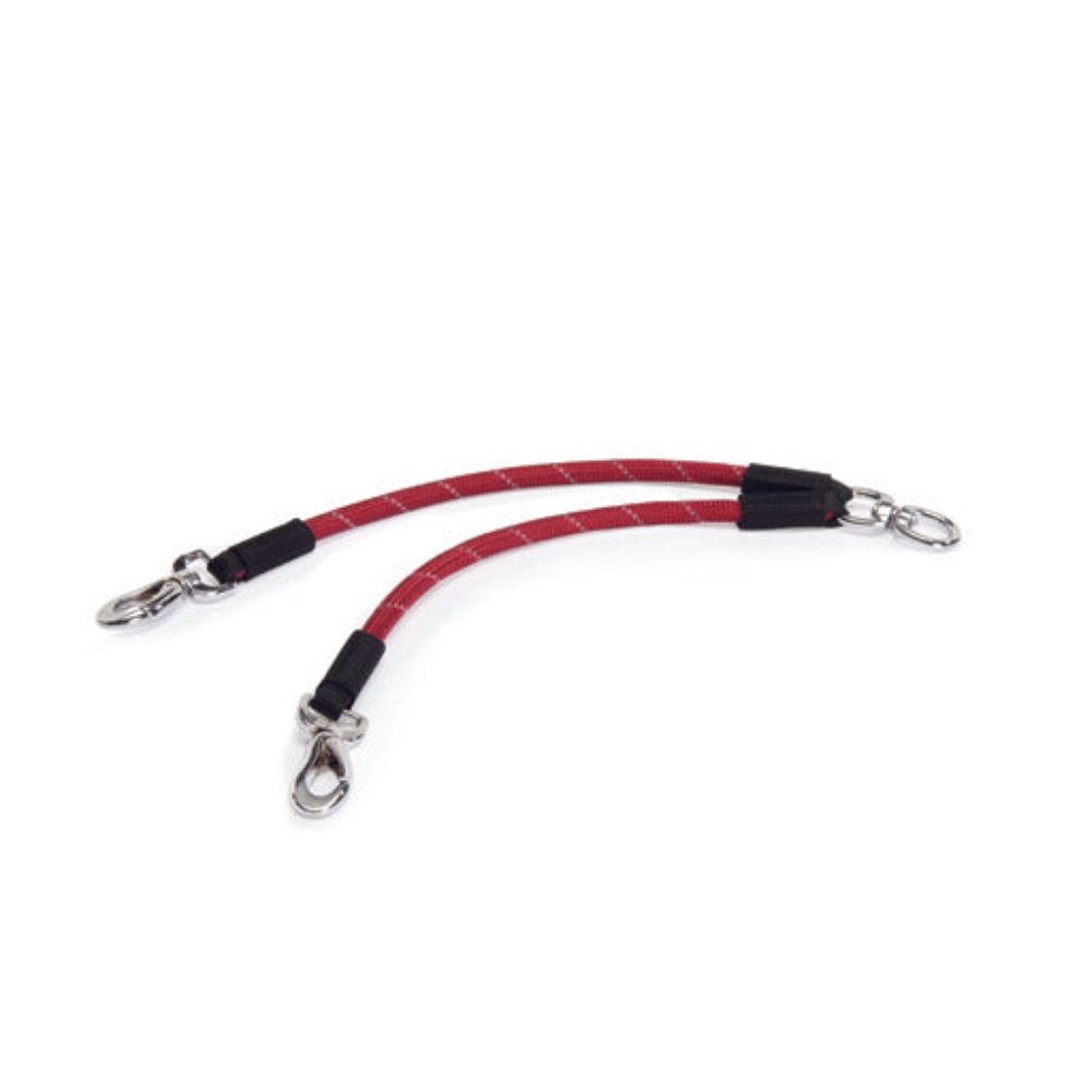 Picture of Camon Red Reflective Rope Twin Leash