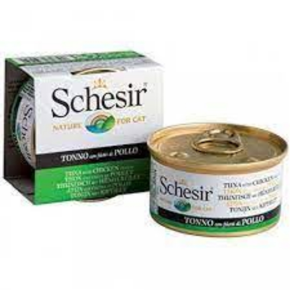 Picture of Schesir Cat Tuna With Chicken In Jelly Can 85G