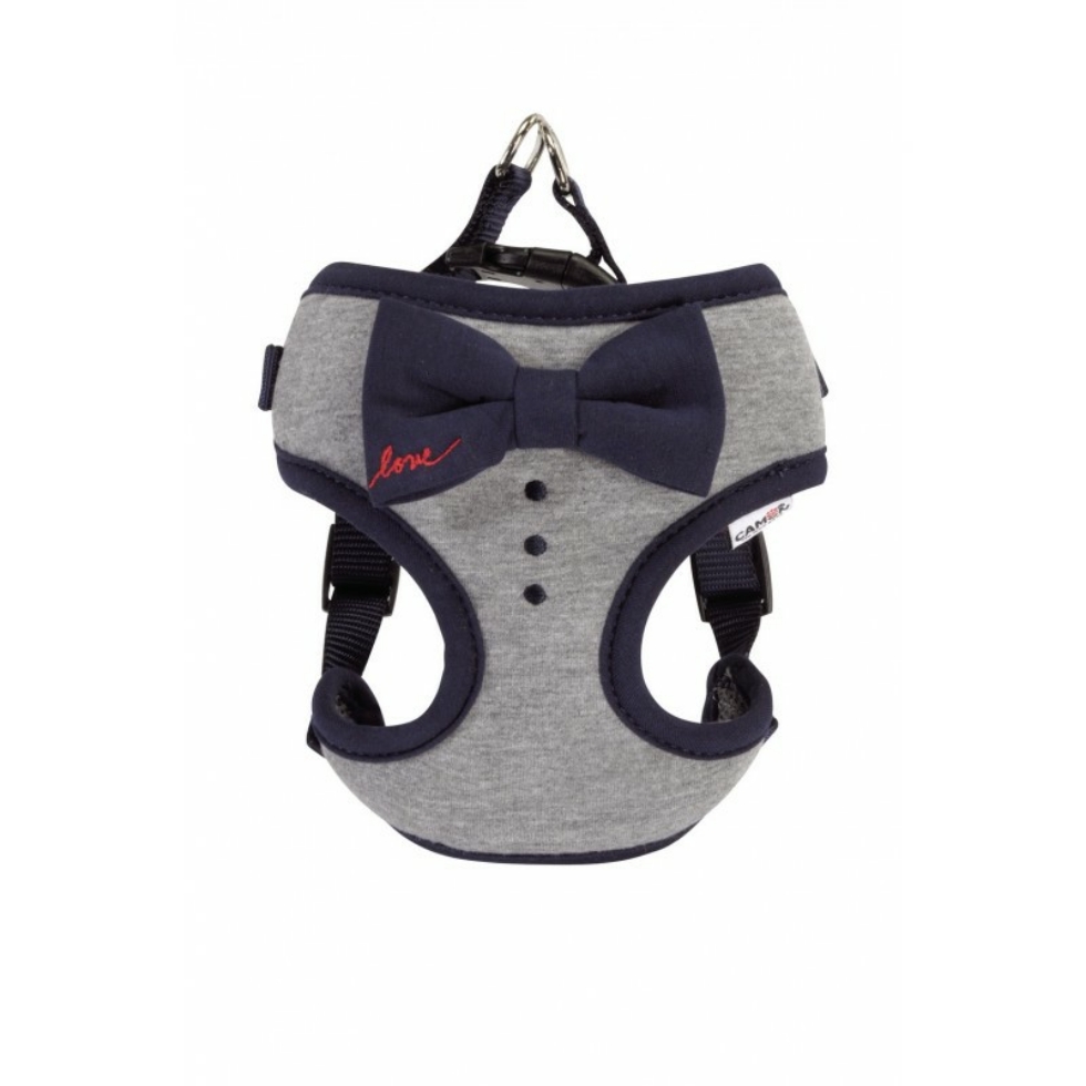 Picture of Camon Harness with Blue Bow Girth 48 58 cm Grey