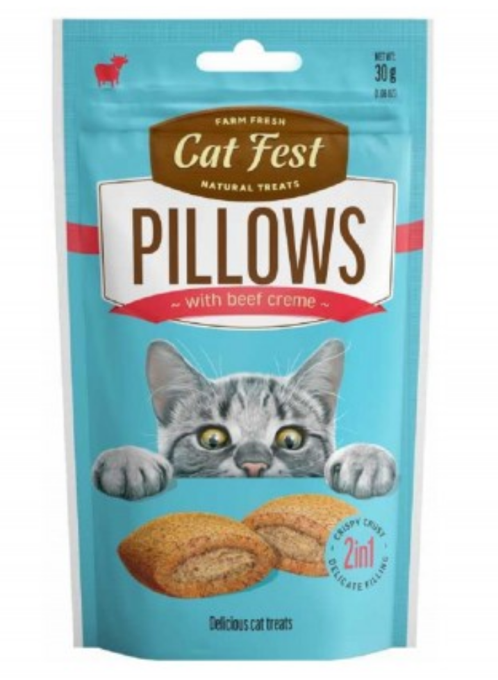 Picture of Cat Fest Pillows Treats Beef Creme 30G