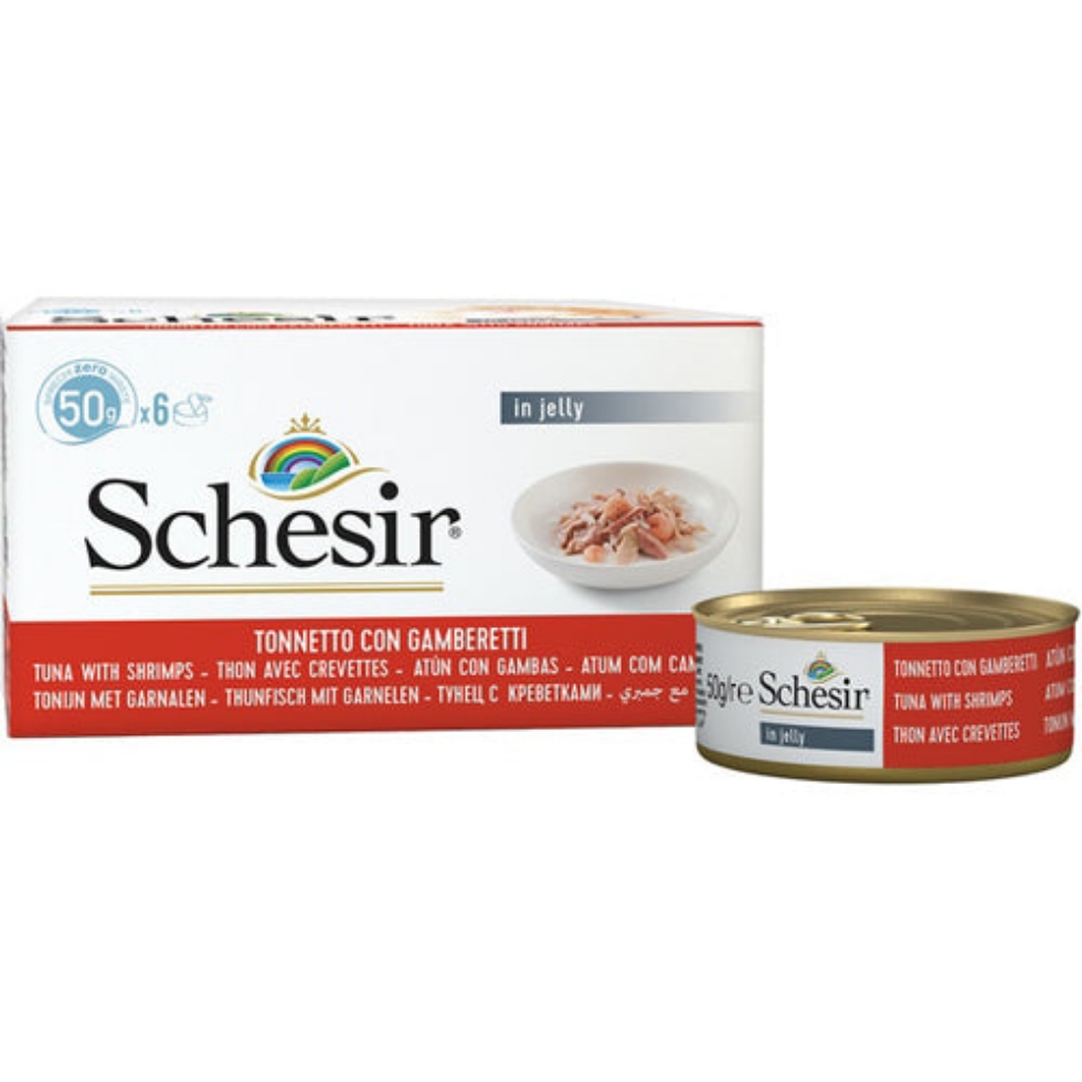 Picture of Schesir Cat Multipack Tuna With Prawns In Jelly 6X50G