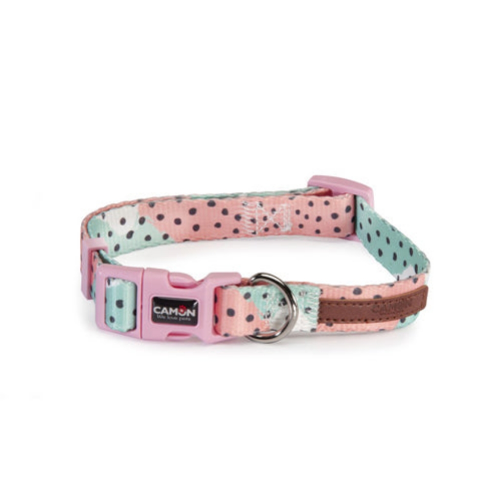 Picture of Camon-Adjust-Collar-Twill-Dot-Pink-10X200-300Mm