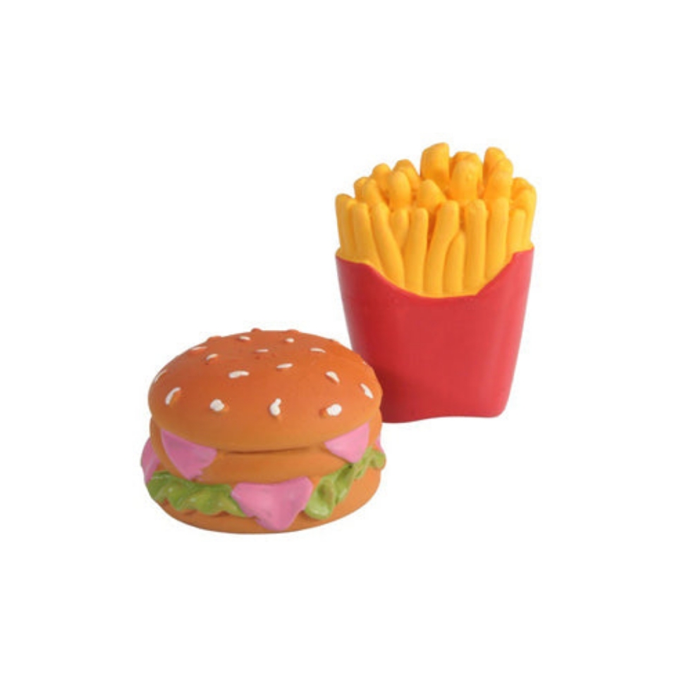 Picture of Camon Latex Toy W/Squeaker - Burger And Chips-6Cm