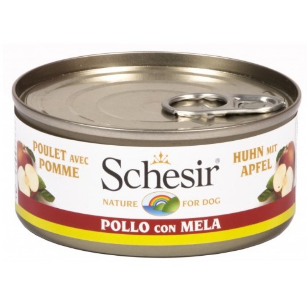 Picture of Schesir Dog Chicken With Apple Fruit Can 150G