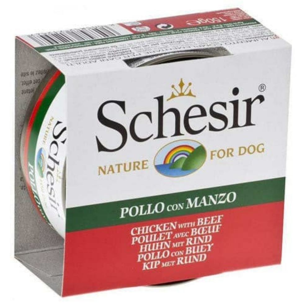 Picture of Schesir Dog Chicken Fillets with Beef Jelly Can 150g