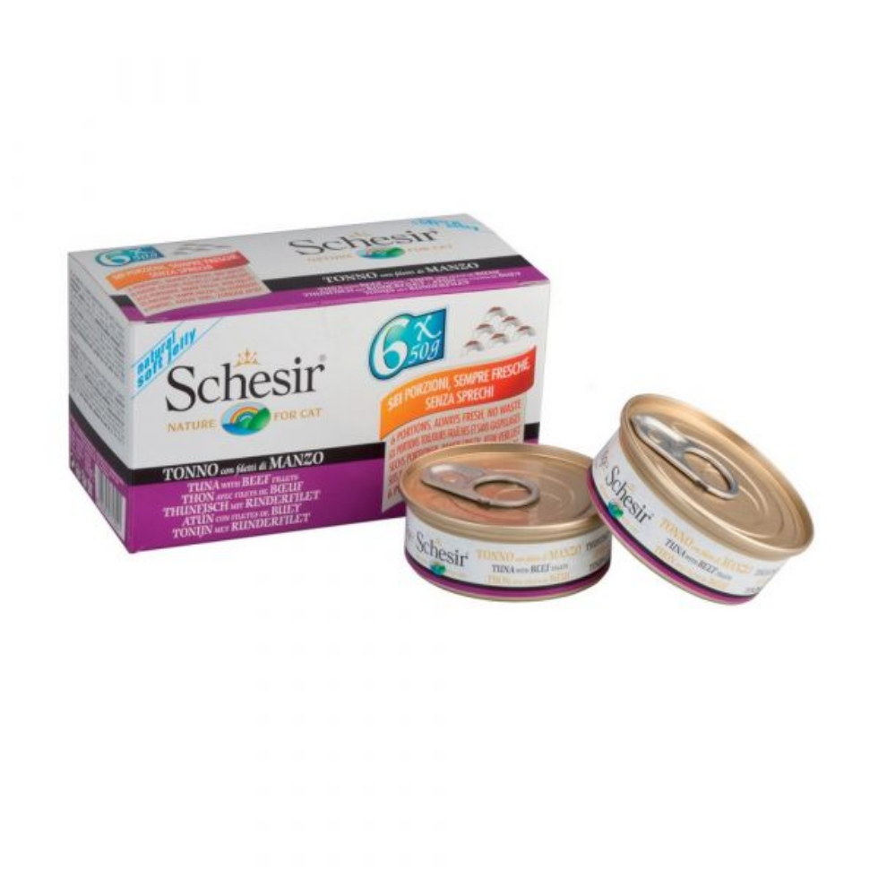 Picture of Schesir Cat Multipack Tuna With Beef In Jelly 6X50G