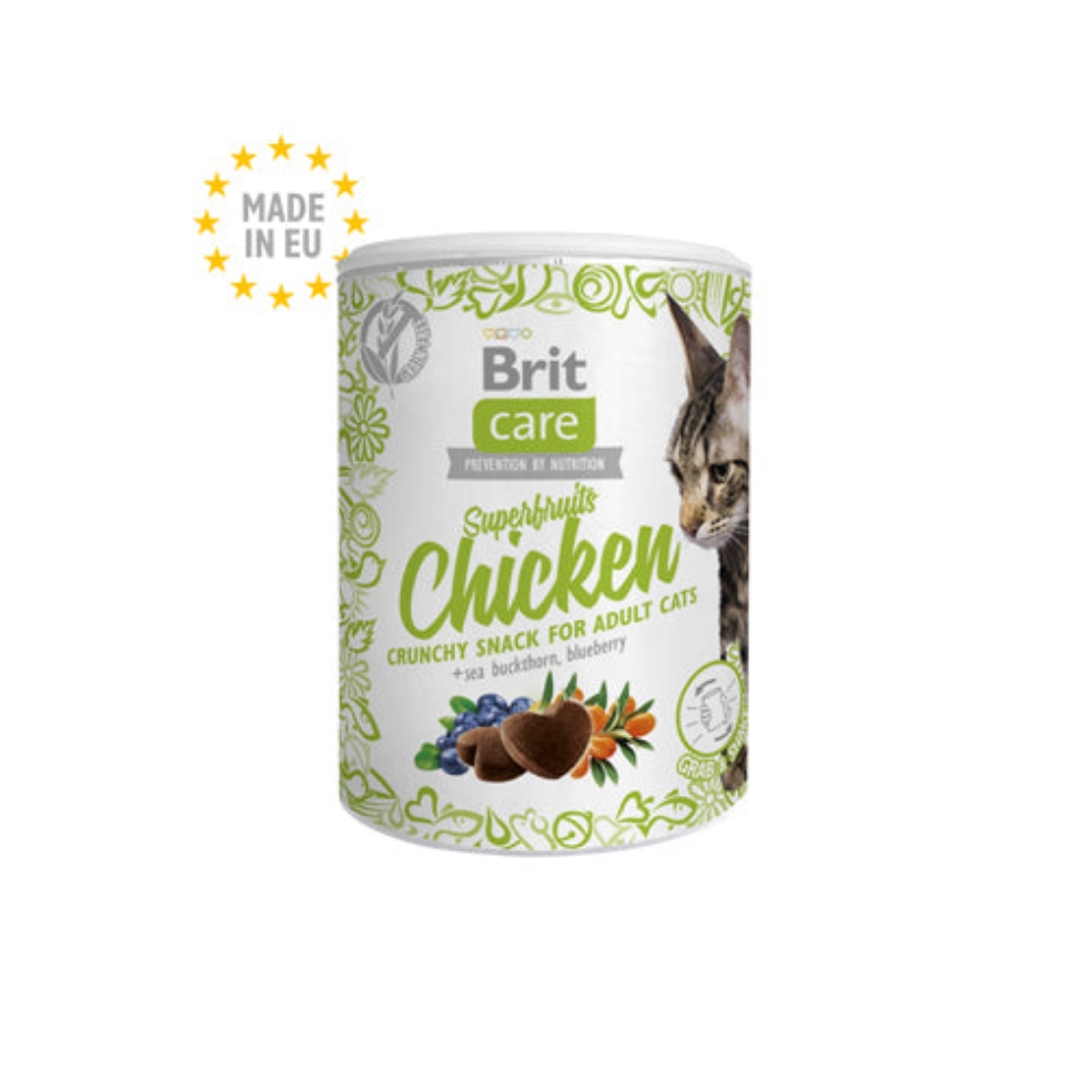 Picture of Brit Care Cat Snack Superfruits Chicken Cat Blueberry 100G