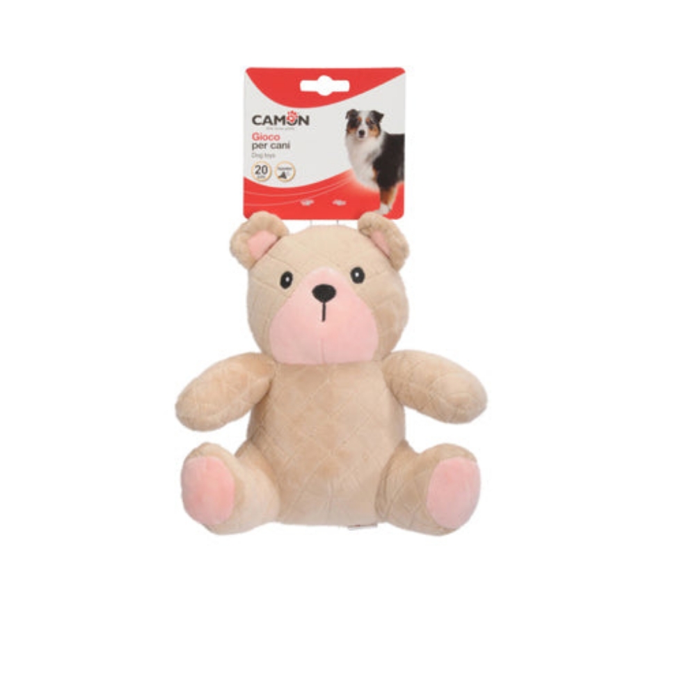 Picture of Camon Plush Dog Toy - 2 Seated Bears With Squeaker 20Cm