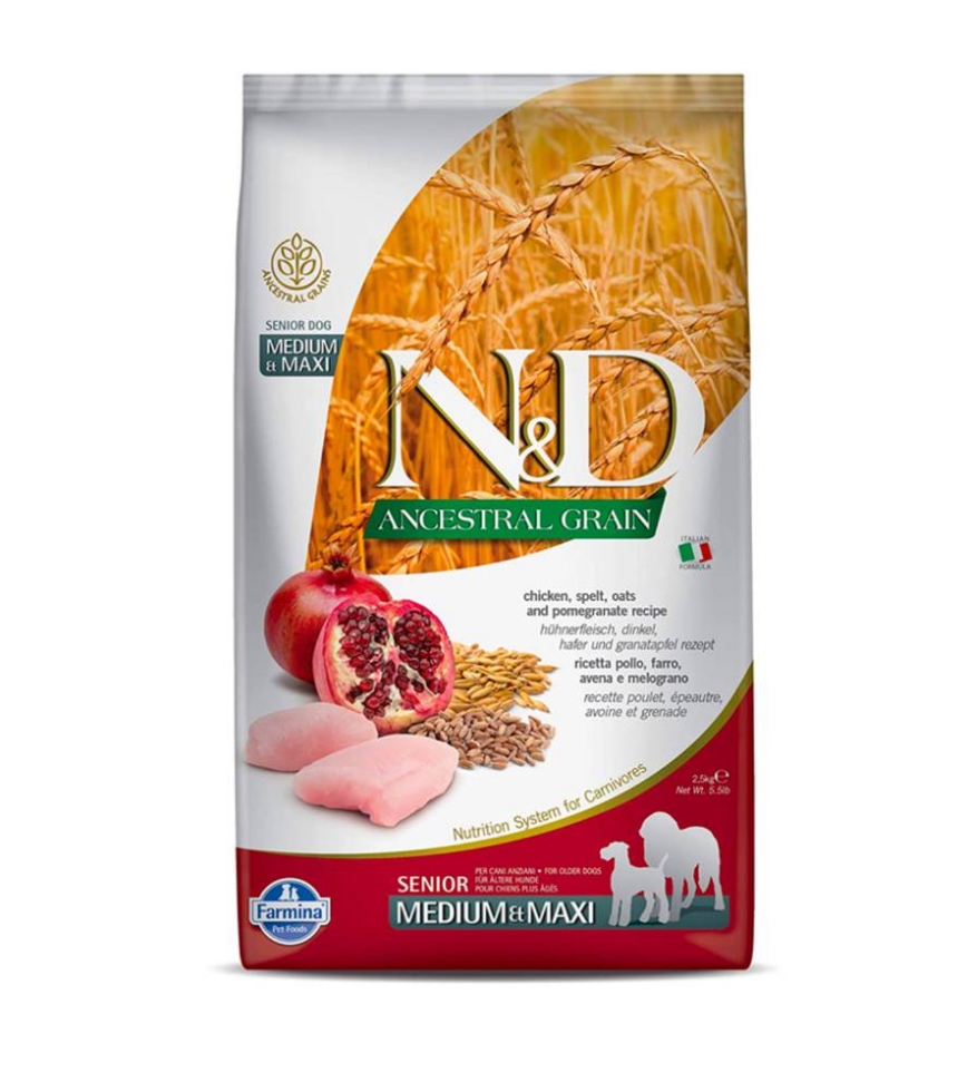 Picture of Farmina CHK-POMEGRANTE SENIOR MEDIUM & MAXI DOG 2.5 Kg