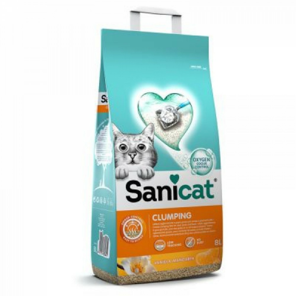 Picture of Sanicat Cat Litter Clumping Vanilla-Mandarin 8L