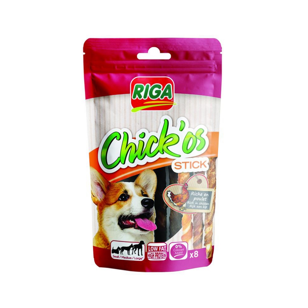 Picture of Riga Chick'Os Sticks 8 Pcs Chicken Dog Treats - 80 g