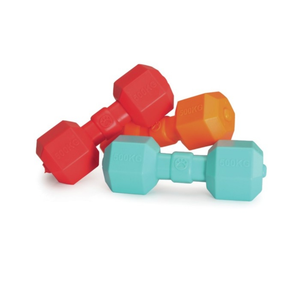 Picture of Camon Dog toy - TPR dumbbell with squeaker 3  colors 20cm