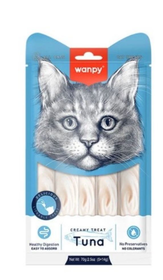 Picture of Wanpy Creamy Lickable Treats - Tuna for Cats 70g