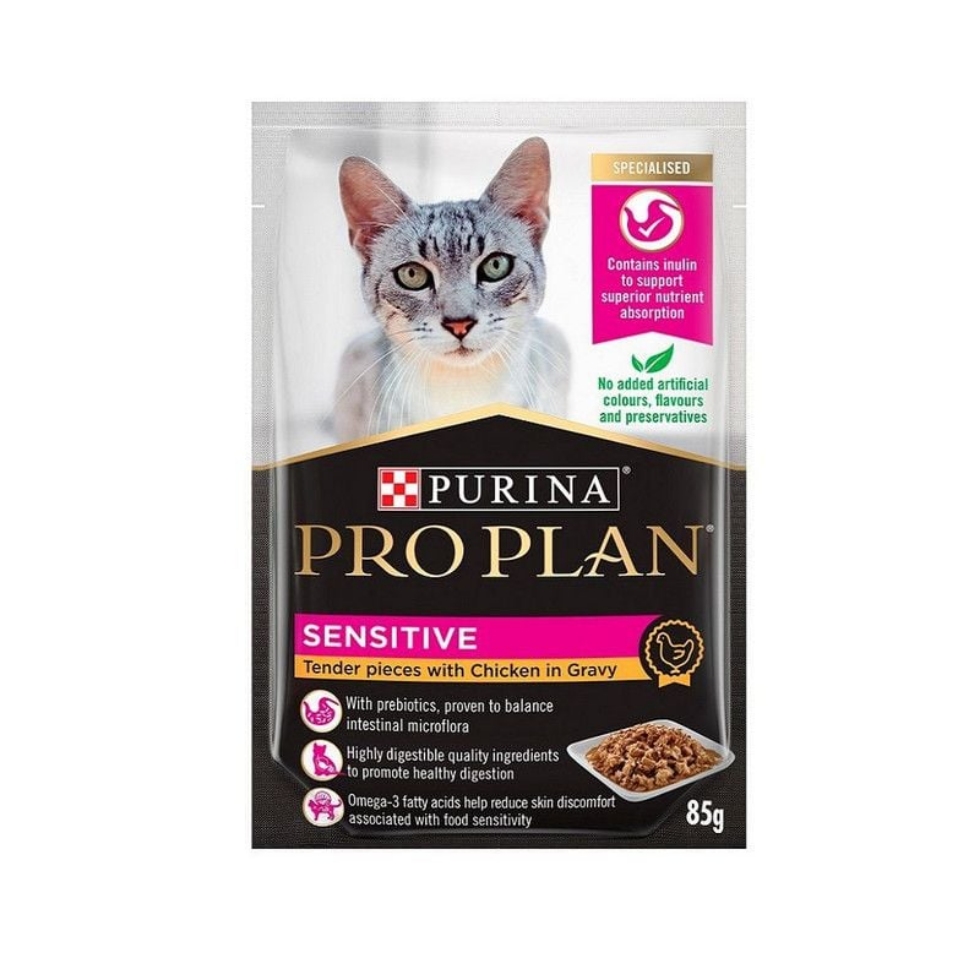 Picture of Purina Proplan Cat Adult Sensitive Tender Pieces 85gm